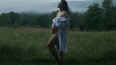 Photo of Ashley Graham pregnant, expecting baby No. 2 with husband Justin Ervin.