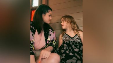 Photo of Selena Gomez and sister Gracie re-enact ‘Full House’ scene on TikTok.