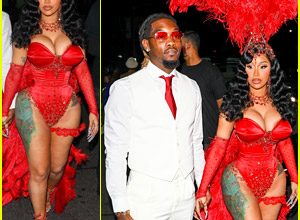 Photo of Cardi B Celebrates Her Birthday With Star-Studded Party & Vampy Red Look