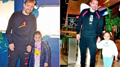 Photo of Caner Erkin posed with her cute daughter
